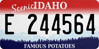 ID license plate E244564