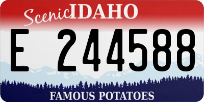 ID license plate E244588