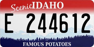 ID license plate E244612