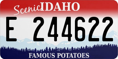 ID license plate E244622