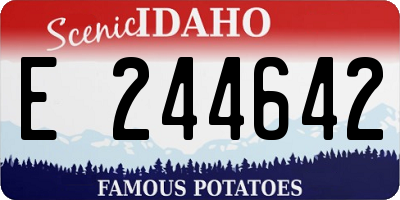 ID license plate E244642