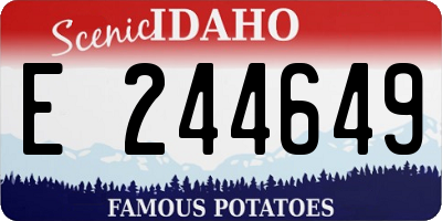 ID license plate E244649