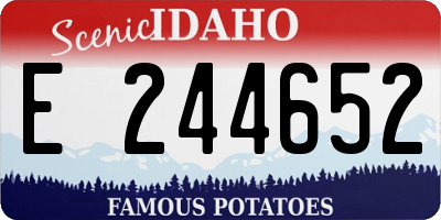 ID license plate E244652