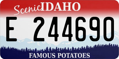 ID license plate E244690