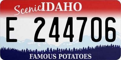 ID license plate E244706