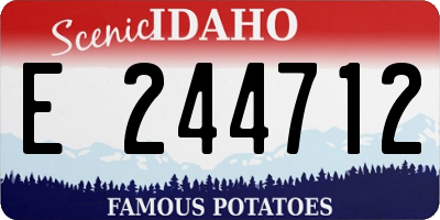 ID license plate E244712