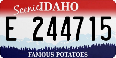 ID license plate E244715