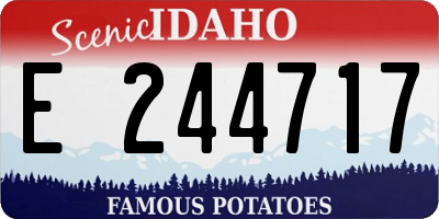 ID license plate E244717