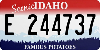 ID license plate E244737
