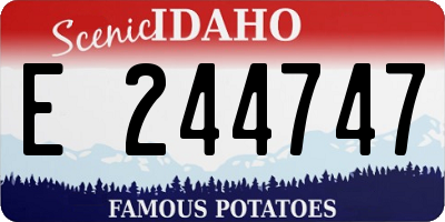 ID license plate E244747