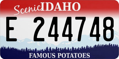 ID license plate E244748