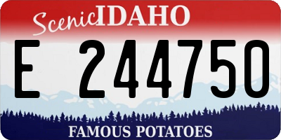 ID license plate E244750