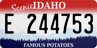 ID license plate E244753