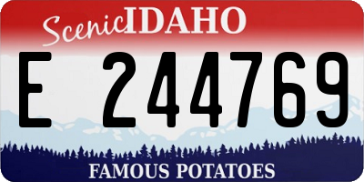 ID license plate E244769
