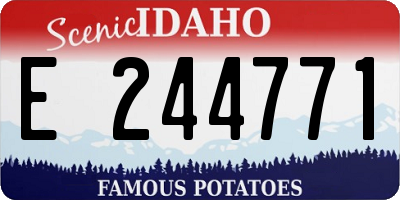 ID license plate E244771