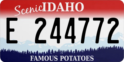 ID license plate E244772