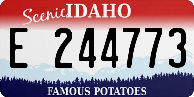 ID license plate E244773