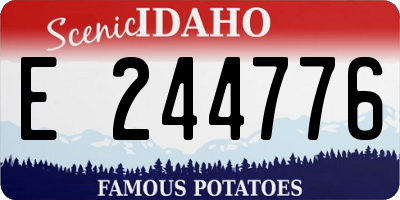 ID license plate E244776