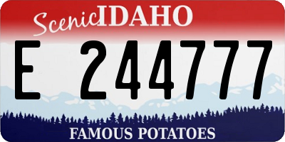 ID license plate E244777