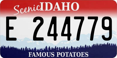 ID license plate E244779