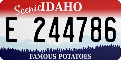 ID license plate E244786