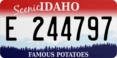 ID license plate E244797