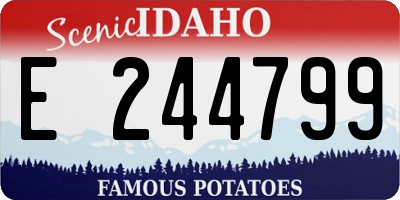 ID license plate E244799