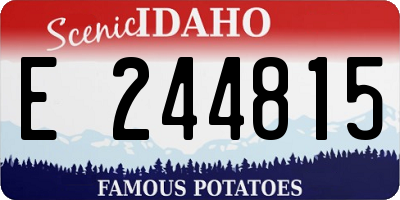 ID license plate E244815
