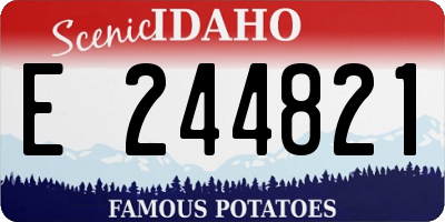 ID license plate E244821