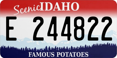 ID license plate E244822