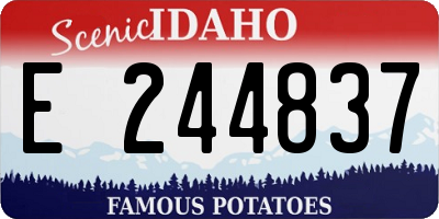 ID license plate E244837