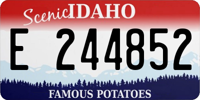ID license plate E244852