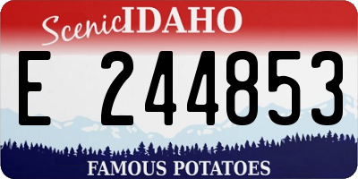 ID license plate E244853