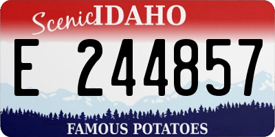ID license plate E244857