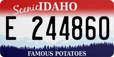 ID license plate E244860