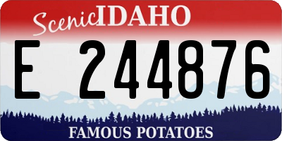 ID license plate E244876