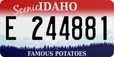 ID license plate E244881