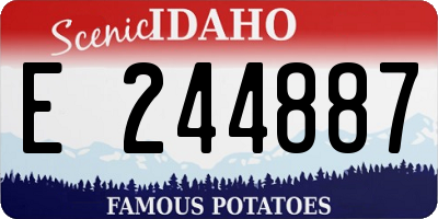 ID license plate E244887