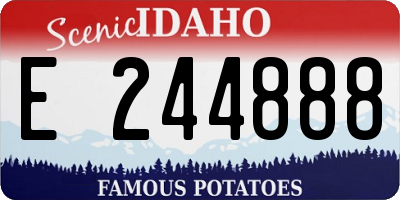 ID license plate E244888