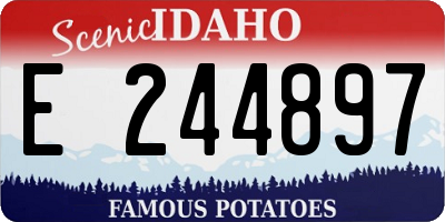 ID license plate E244897