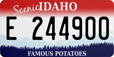 ID license plate E244900