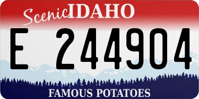 ID license plate E244904