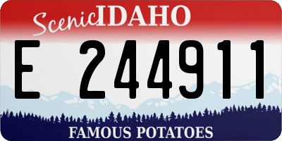ID license plate E244911