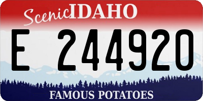 ID license plate E244920