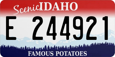 ID license plate E244921