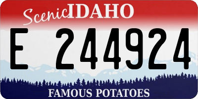 ID license plate E244924
