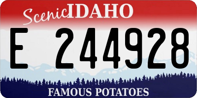 ID license plate E244928