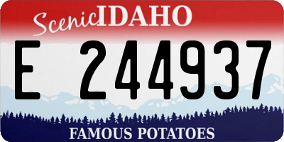 ID license plate E244937