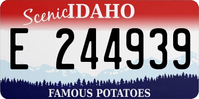 ID license plate E244939