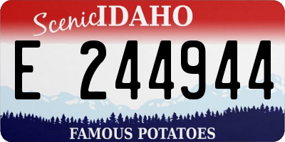 ID license plate E244944